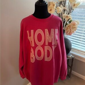 Pink 'Home Body' Sweatshirt